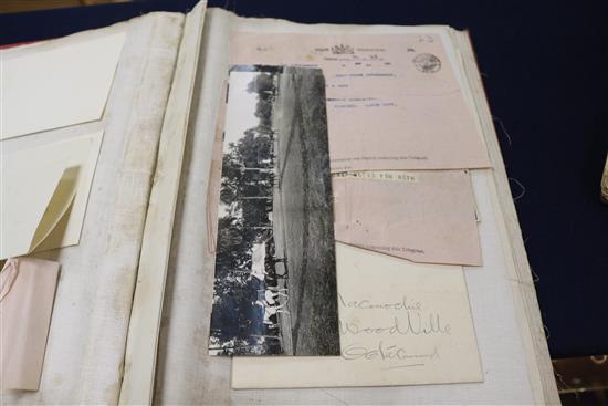 An autograph book: Baden Powell, Lawrence Oliver, etc. and a scrap book from India - Bombay
